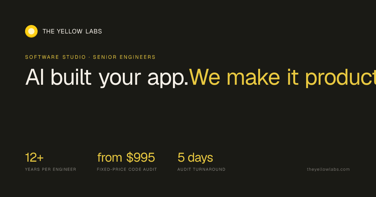 The Yellow Labs — Software Studio · Senior Engineers